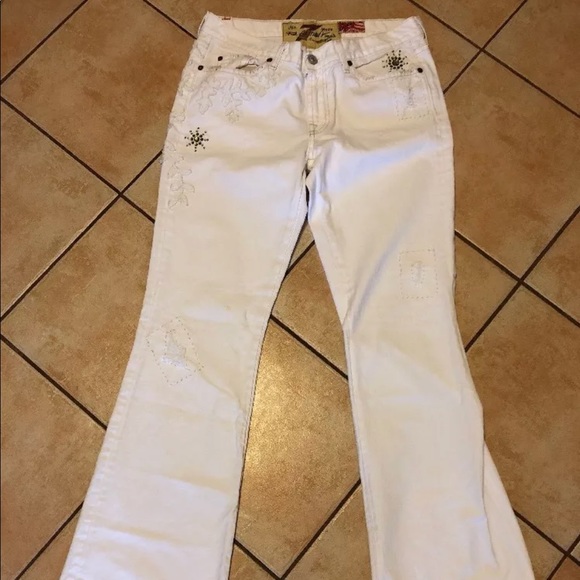 7 for all Man kind Women’s embroidered jeans 31 - Picture 2 of 8